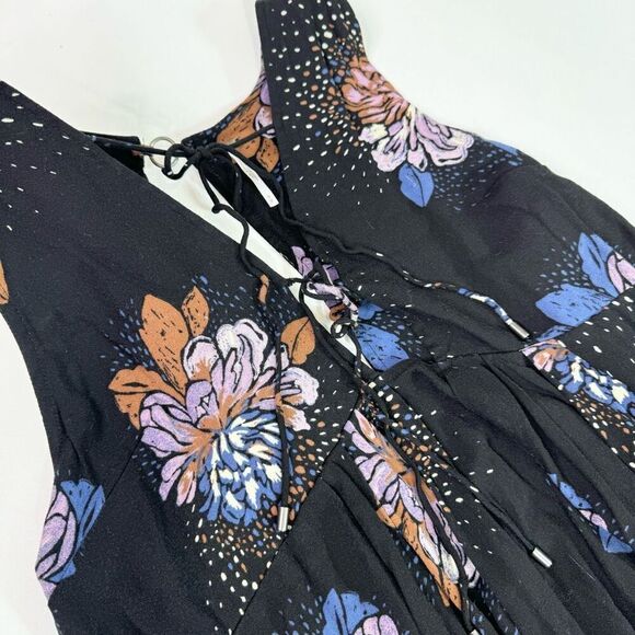 Free People Top Women Medium Lovely Day Tunic Floral Boho Whimsy Flowy Festival - Picture 2 of 10